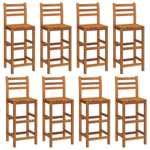 vidaXL Tabourets de bar lot de 8 bois massif d'acacia