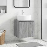 vidaXL Vanité de lavabo mural Sonoma gris 49 5 x 44 5 x 65 cm