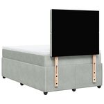 vidaXL Sommier à lattes de lit et matelas gris clair 120x190cm velours