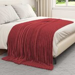 vidaXL Jeté Rouge Bordeaux 200 x 150 cm Toison