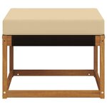 vidaXL Pouf d'Extérieur Bois d'acacia massif et tissu Textilène