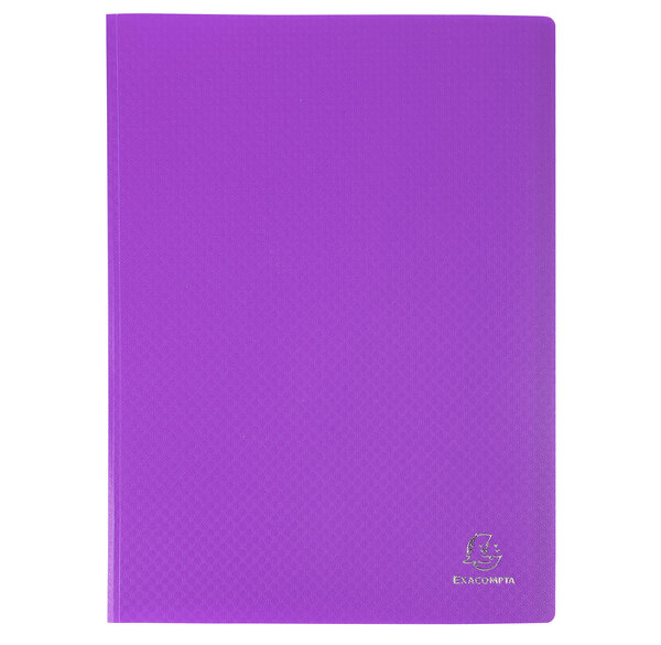 Protège-documents En Polypropylène 5/10e Opak Pochettes Cristal 60 Vues - A4 - Violet - X 12 - Exacompta