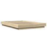 vidaXL Cadre de lit chêne sonoma 140x190 cm bois d'ingénierie