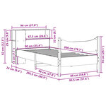 vidaXL Cadre de lit sans matelas 90x200 cm bois de pin massif