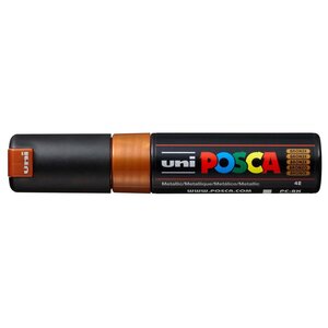 Marqueur pointe large biseautée pc8k 8mm bronze POSCA