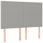vidaXL Cadre de lit avec tête de lit Gris clair 140x190 cm Tissu
