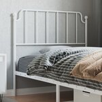 vidaXL Tête de lit métal blanc 100 cm
