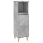 vidaXL Armoire de salle de bain gris béton 30x30x100 cm