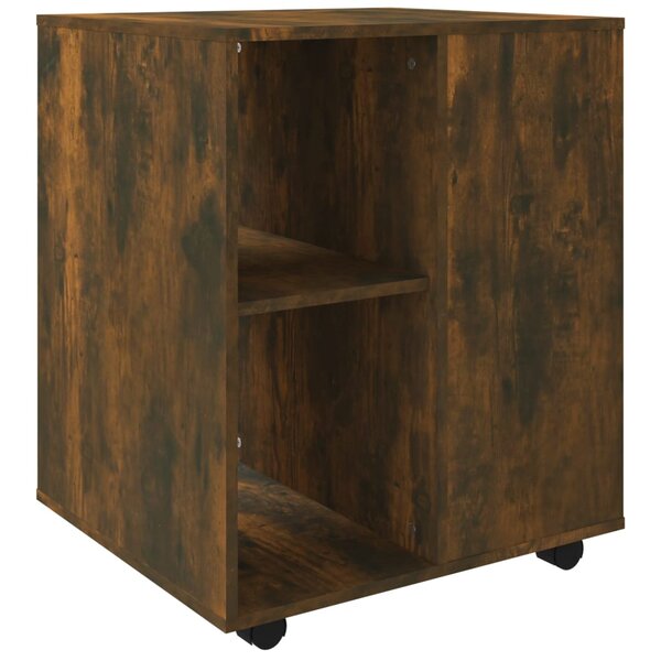 vidaXL Armoire roulante Chêne fumé 60x53x72 cm Bois d'ingénierie