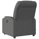vidaXL Fauteuil de massage inclinable gris foncé tissu