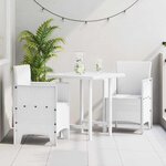 vidaXL Chaise de jardin 2 Pièces Blanc 53 x 49 x 85 cm PP