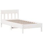 vidaXL Cadre de lit sans matelas blanc 90x200 cm bois de pin massif