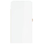 vidaXL Armoire murale Blanc brillant 60x31x60 cm Bois d'ingénierie