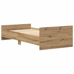 vidaXL Cadre de lit sans matelas chêne artisanal 75x190 cm