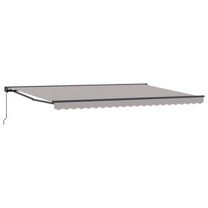 vidaXL Auvent Rétractable Gris clair 500x300 cm tissu