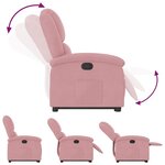 vidaXL Fauteuil inclinable Rose Velours