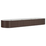 vidaXL Lit surélevé de jardin Acier galvanisé marron