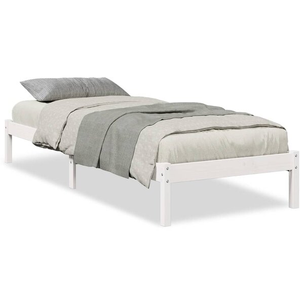 vidaXL Cadre de lit extra long sans matelas 90x220 cm bois massif pin