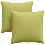 vidaXL Coussins de canapé 2 Pièces Vert clair 60 x 60 cm tissu