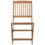 vidaXL Chaises pliables de jardin lot de 4 avec coussins Bois d'acacia