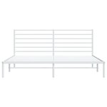vidaXL Cadre de lit métal sans matelas et tête de lit blanc 200x200 cm