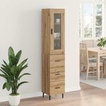 vidaXL Haut Armoire avec tiroir Chêne artisanal 34 5 x 34 x 180 cm