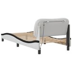 vidaXL Cadre de lit avec LED sans matelas Hvar blanc et noir 90x200 cm