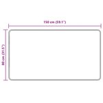 vidaXL Coureur de Tapis MARSA Gris 80 x 150 cm Polyester et PVC