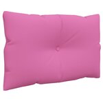 vidaXL Coussins de palette 3 Pièces rose tissu Oxford