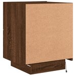 vidaXL Armoire de chevet et lumières LED chêne marron bois ingénierie