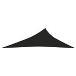 vidaXL Voile d'ombrage 160 g/m² Noir 3x4x5 m PEHD