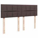 vidaXL Sommier à lattes de lit avec matelas Marron foncé 140x190 cm