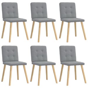 vidaXL Chaises à manger lot de 6 gris clair tissu