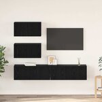 vidaXL Ensemble meuble TV 4 Pièces Chêne noir 100 x 30 x 30 cm