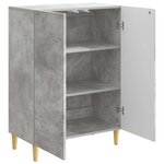 vidaXL Buffet Gris béton 66 x 34 5 x 90 cm Bois d'ingénierie