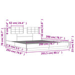vidaXL Cadre de lit sans matelas chêne sonoma 200x200 cm