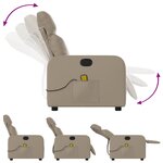 vidaXL Fauteuil de massage inclinable Cappuccino Similicuir