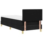 vidaXL Lit à ressorts avec matelas Noir 80 x 200 cm tissu