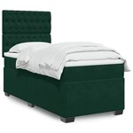 vidaXL Sommier à lattes de lit avec matelas Vert foncé 90x200 cm