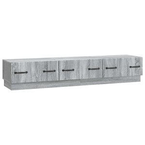vidaXL Meuble TV Sonoma gris 147 x 34 5 x 27 cm Bois d'ingénierie