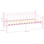 vidaXL Cadre de lit de repos Rose Métal 90 x 200 cm