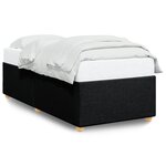 vidaXL Cadre de lit Noir 90x200 cm Tissu