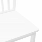 vidaXL Chaises à manger 2 Pièces blanc bois massif caoutchouc