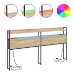 vidaXL Tête de lit de rangement Chêne sonoma 180 cm Bois d'ingénierie
