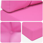 vidaXL Coussin de canapé d'extérieur 2 Pièces Rose Polyester
