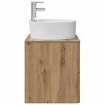 vidaXL Vanité de lavabo mural Chêne artisanal 49 5 x 44 5 x 65 cm