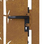 vidaXL Portail de jardin 105x180 cm acier corten design de bambou