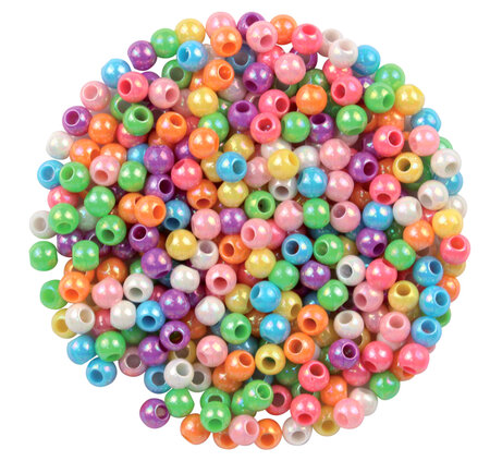 Perles pour enfant nacrées rondes 0 6 cm 358 pièces