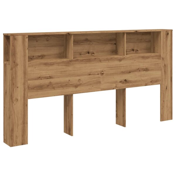 vidaXL Armoire de tête de lit chêne artisanal 200x18 5x102 5 cm