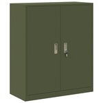 vidaXL Armoire de rangement Vert olive 90 x 40 x 105 cm Acier